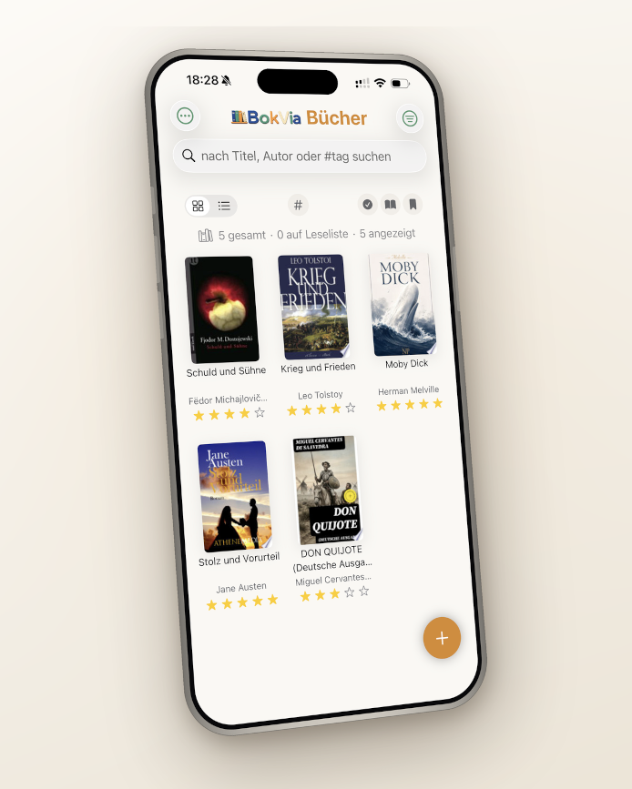 Bücherliste in BokVia führen